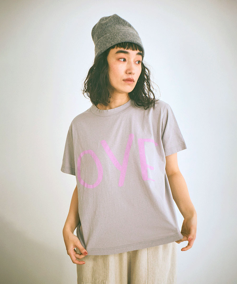 コットン天竺×ラミー ヘムフリルTシャツ