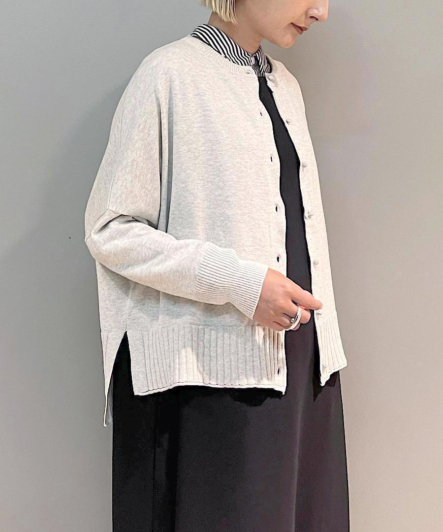 コットンリブニット　カーディガン 詳細写真1