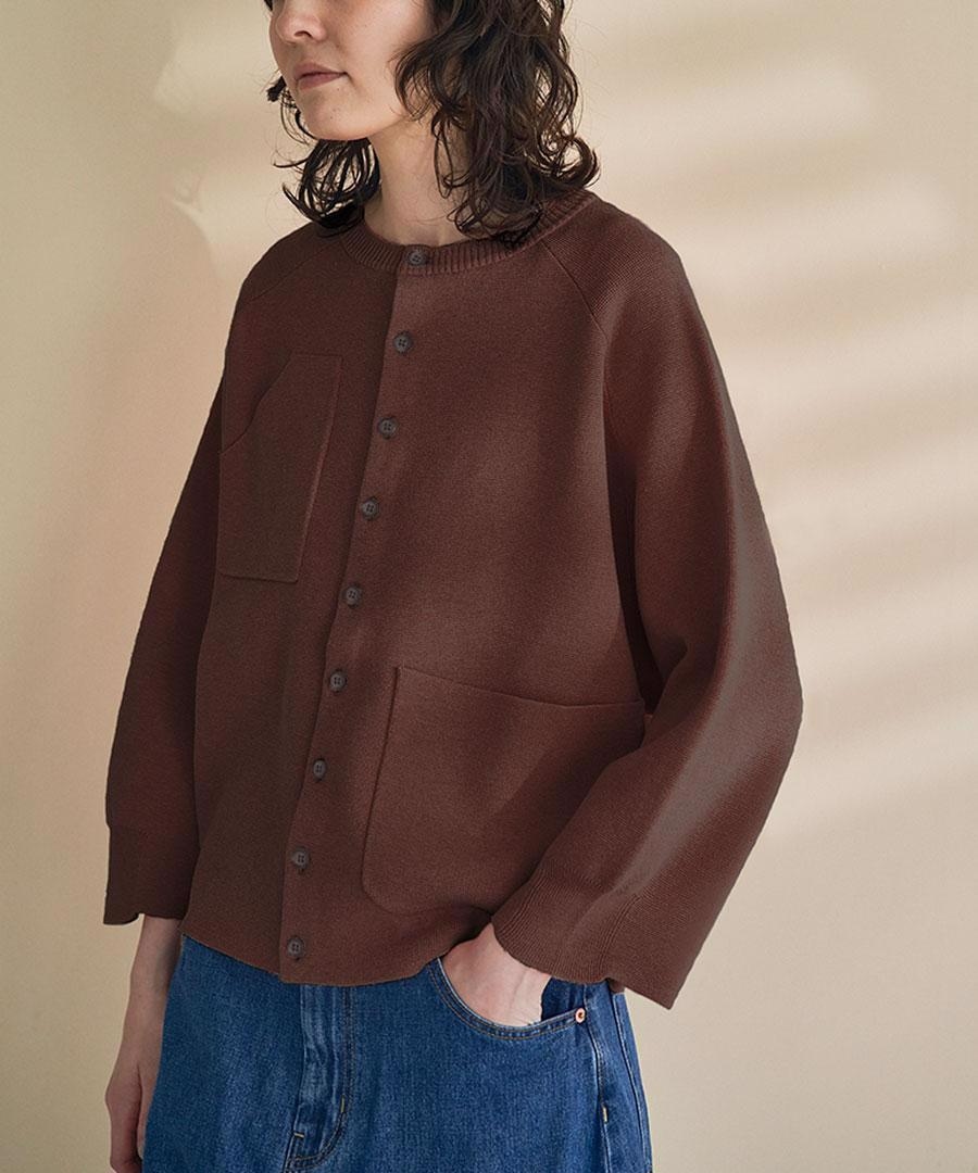 ESTROISLOSE コットンミラノリブ　カーディガン（９分袖）